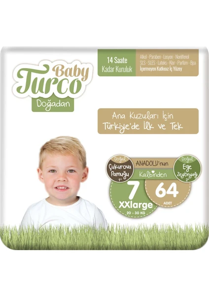 Baby Turco Doğadan 7 Numara Xxlarge 64'lü