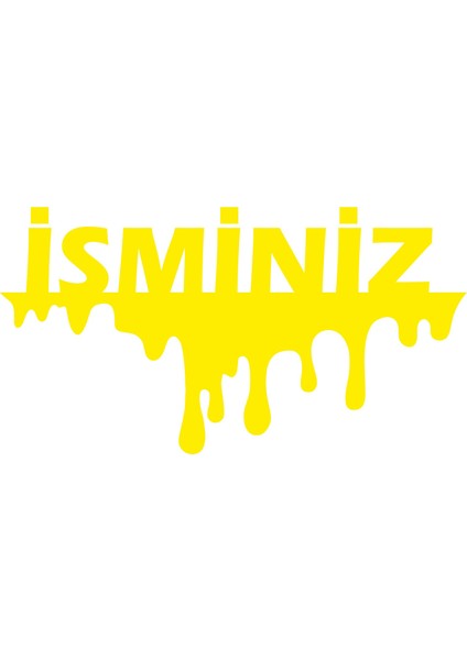 Kişiye Özel Kan Damlayan Isim Yazı Sticker 00609