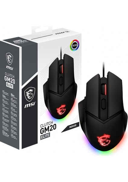 Rgb Clutch Kablolu USB Siyah GM20 Mouse