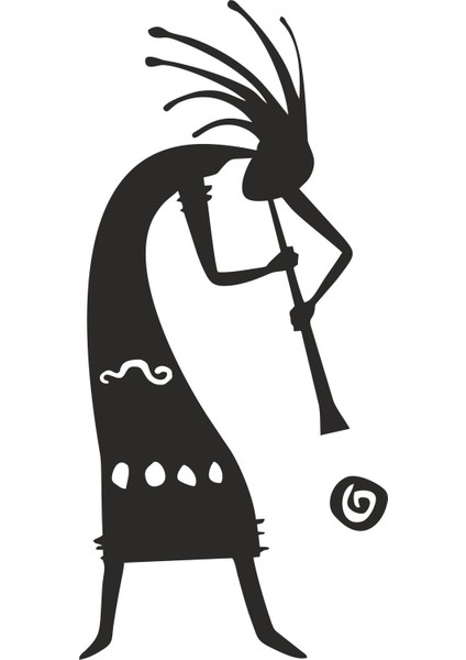 Çalgıcı Maya Figürü Sticker 00634