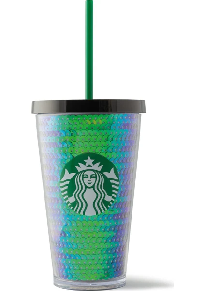 Starbucks®  Klasik Seri Soğuk Içecek Bardağı-Metalik Yeşil 473ML