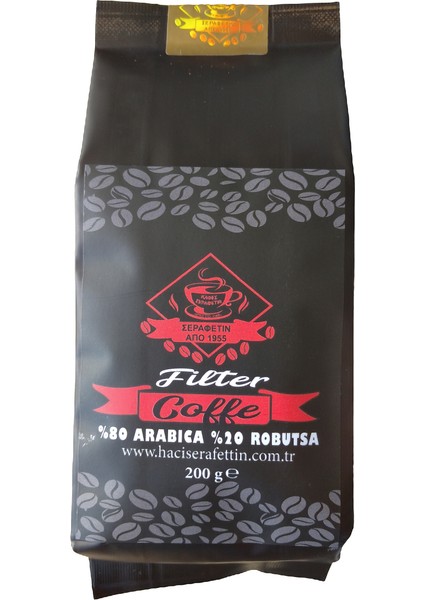 %80 Arabica %20 Robusta Çekirdeklerinden Özenle Çekilip Hazırlanımış Şerafettin Gümülcine Filtre Kahve. Bir Paket 200 Gr. Kahve Içerir.