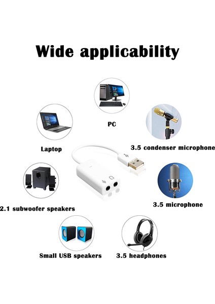 MX-2165 USB Ses Kartı 7.1 Channel USB Sound Adapter Kablolu Tip