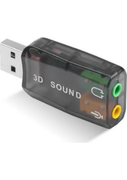 Molıx Harici Ses Kartı 3D Sound 5.1 USB Mikrofon Adaptörü 3.5mm MX-2160