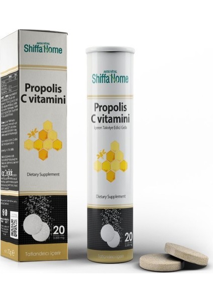 Shiffa Home Propolis C Vitaminli Efervesan Tablet 20 Adet