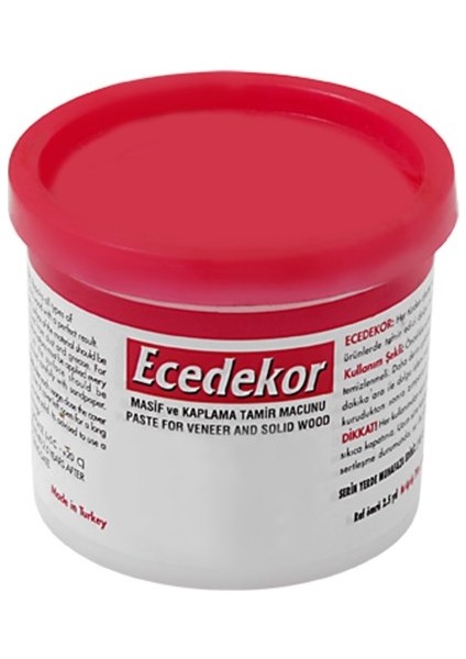 Ece Dekor Ahşap Masif ve Kaplama Dolgu ve Tamir Macunu 200 Gr. ( Ceviz + Maun + Gürgen ) 3 Adet