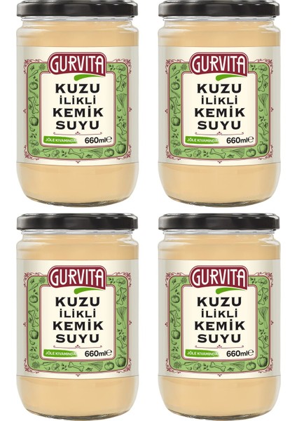 Kuzu Ilikli Kemik Suyu 660 ml 4' Lü