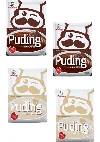 4 'lü Puding (2 Çikolata + 2 Vanilya)