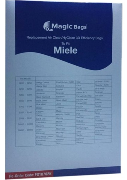 MİELE S 4211 5 Katlı Bez Toz Torbası