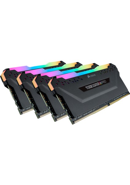 Vengeance CMW64GX4M4D3600C18 64GB (4x16GB) DDR4 3600 MHz C18 Black RGB Pro DIMM Bellek