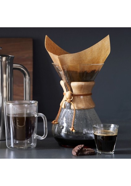 Ahşap Boyunlu Cam Demleme Ekıpmanı 6 Cups & Filtre Kağıdı 100LÜ fırsatları