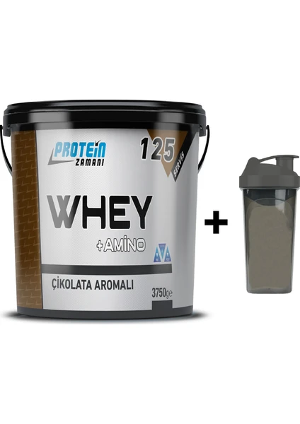 Protein Zamanı Whey + Amino Protein Tozu 3750 Gram 125 Servis - Shaker Hediyeli