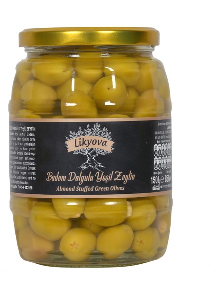 Badem Dolgulu Yeşil Zeytin 900 gr