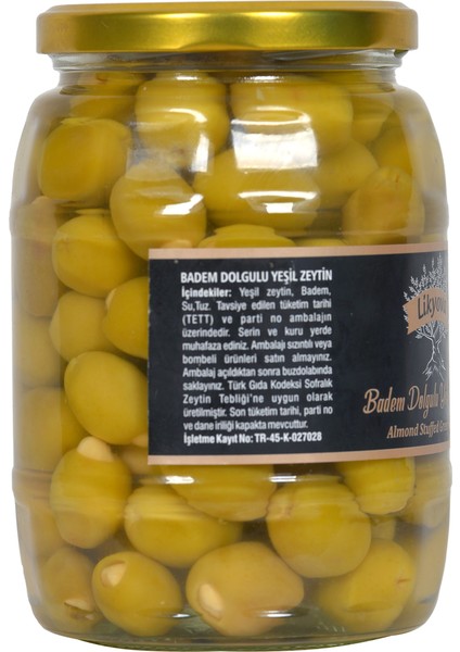 Badem Dolgulu Yeşil Zeytin 900 gr