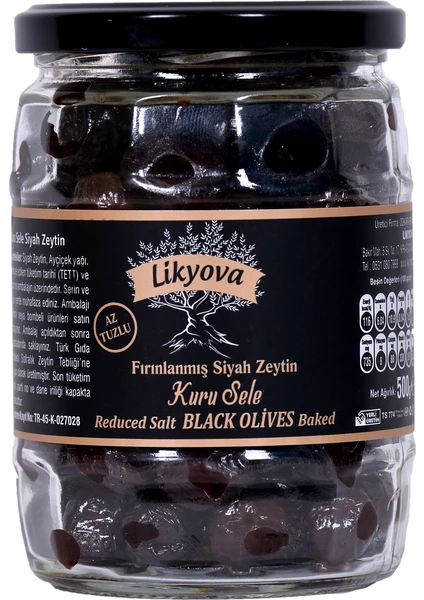 Fırınlanmış Siyah Kuru Sele Zeytin 0,5 kg