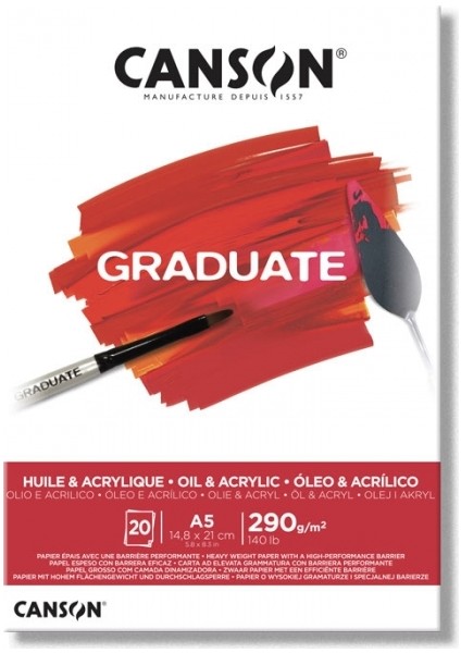 Çizim Bloğu Graduate Yağlı Boya ve Akrilik 20 Sayfa A5 290 gr