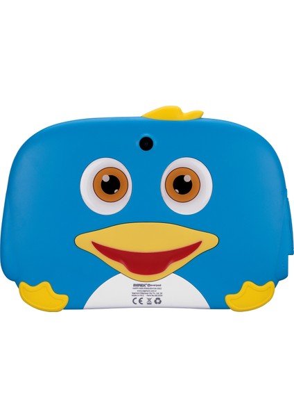 HAPPY KIDS Penguen EW-2022 Wifi+BT Çift Kamera Mavi 7 LCD Ekran 2GB A100 Quard Core 16GB And.10 OS Tablet PC