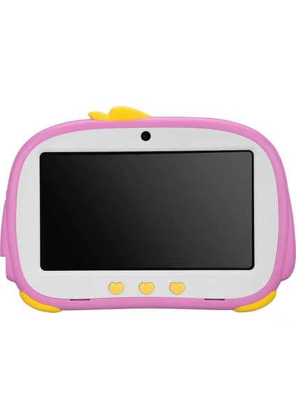 HAPPY KIDS Penguen EW-2022 Wifi+BT Çift Kamera Pembe 7 LCD Ekran 2GB A100 Quard Core 16GB And.10 OS Tablet PC