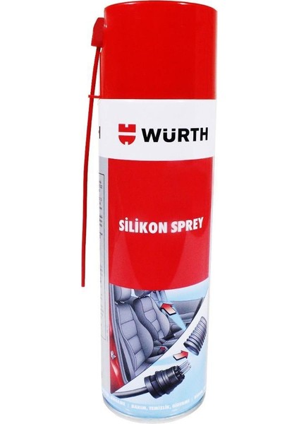 3 Adet Würth Silikon Sprey 500 ml Plastik Sesi Keser Made In Germany