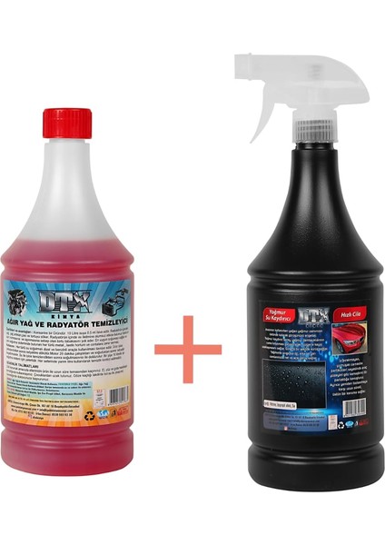 Oto Kalorifer ve Petek Temizleme Ilacı 1 Litre & Yağmur Su Kaydırıcı,hızlı Cila 1lt