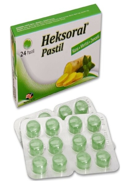 Heksoral Pastil Nane + Mentol + Zencefil