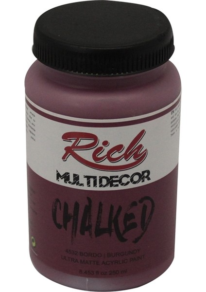 Multi Decor Chalked Akrilik Boya 250 cc Bordo