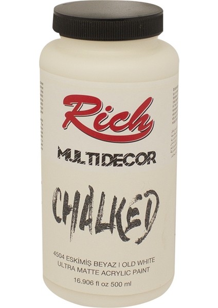 Multi Decor Chalked Akrilik Boya 500 cc Eskimiş Beyaz