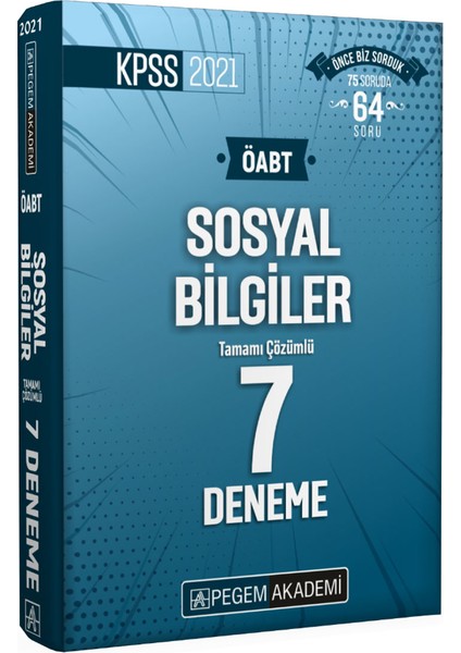 2021 KPSS ÖABT Sosyal Bilgiler Tamamı Çözümlü 7 Deneme