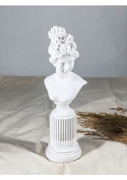 Boyanabilir Ham Polyester Heykel Biblo - Kaideli Antik Yunan Kadın Heykel