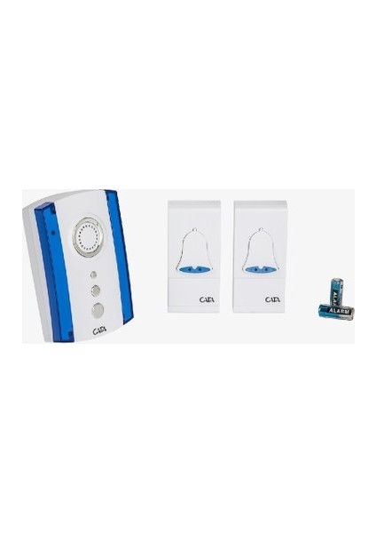 Uzaktan Kumandalı Zil (1 Zil+2 Buton) (Cata) Mavi
