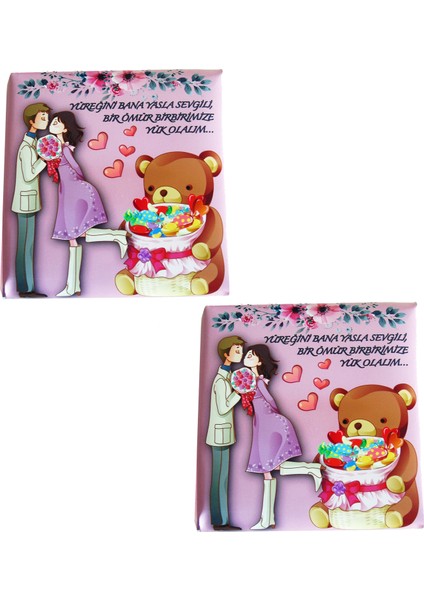 Ikili Şekerli Ayıcık Aşk Çikolatası