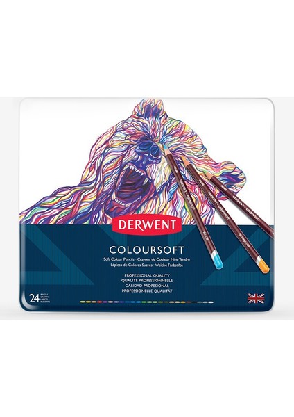 : Coloursoft : Kuru Boya Kalem Seti : 24 Renk Metal Kutu fiyatları
