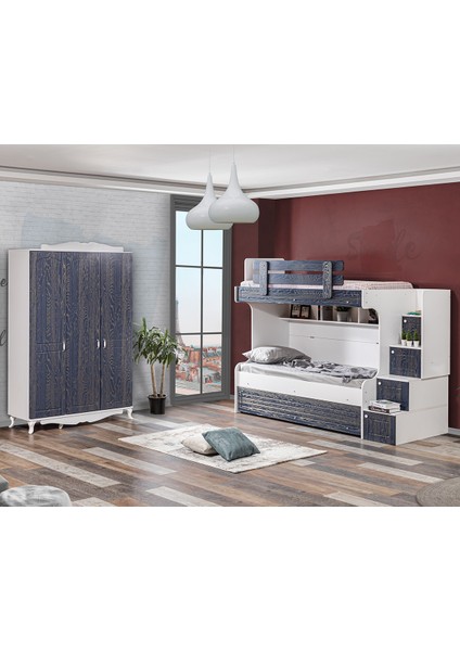 Ranza Aslı Ranza Yavrulu 3 Lü Ranza 3 Kapaklı Dolap