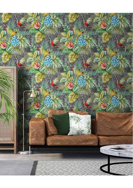 Papağan Desenli Duvar Kağıdı Tropicano 9905-4