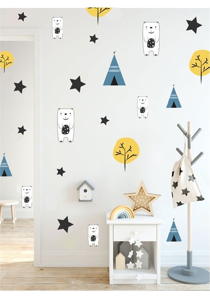 Camping Desenli Dekoratif Sticker
