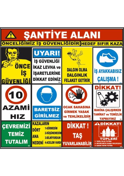 Şantiye Inşaat Alanı Inşaat Uyarı Levhası