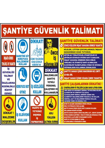 Şantiye Inşaat Alanı Inşaat Uyarı Levhası