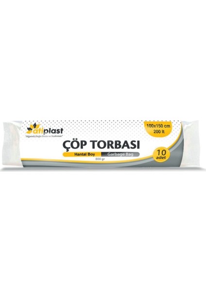 Çöp Torbası Endüstriyel Hantal 100 x 150 cm Siyah 800 gr 10'lu