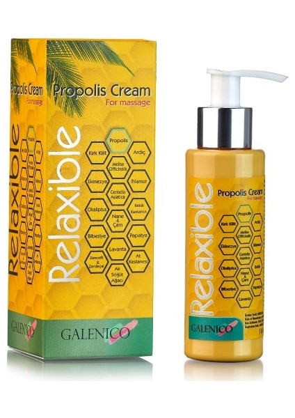 Propolis Kremi Relaxible Galeniko Cream Masaj Kremi 110 ml
