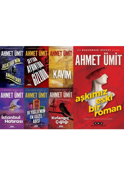 Aşkımız Eski Bir Roman - Kırlangıç Çığlığı - Agatha'nın Anahtarı - Kavim - İstanbul Hatırası - Beyoğlu'nun En Güzel Abisi - 7 Kitap - Ahmet Ümit