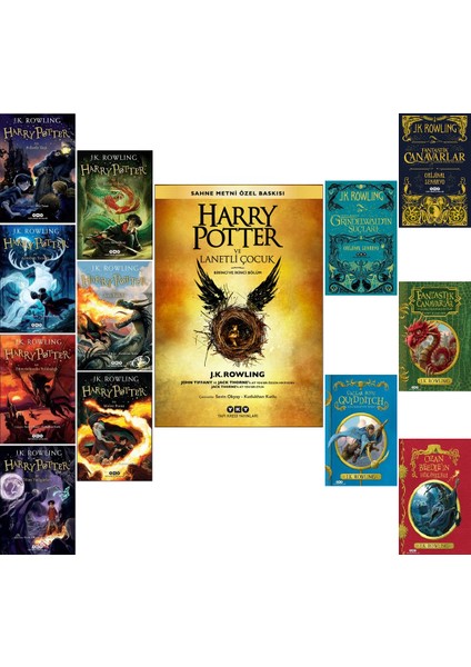 Harry Potter: Fantastik Canavarlar - Harry Potter: Lanetli Çocuk - Harry Potter: Ozan Beedle - Harry Potter: Çağlar Boyu Quidditch - 13 Kitap