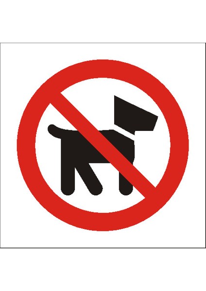 İzmir Serigafi Köpek Giremez 2.6 mm PVC Yönlendirme Levhası 12 x 12 cm