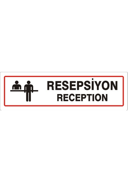 İzmir Serigafi Resepsiyon 2.6 mm PVC Yönlendirme Levhası 7,5 cm x 25 cm