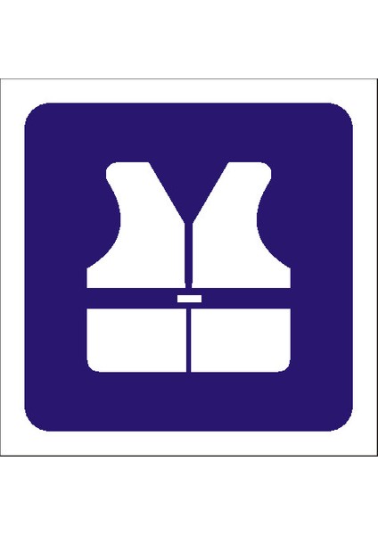İzmir Serigafi Can Yeleği 2.6 mm PVC Yönlendirme Levhası 12 x 12 cm