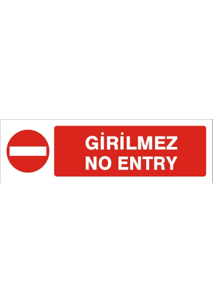 İzmir Serigafi Girilmez (Kendinden Yapışkanlı Etiket) 7,5 cm x 25 cm