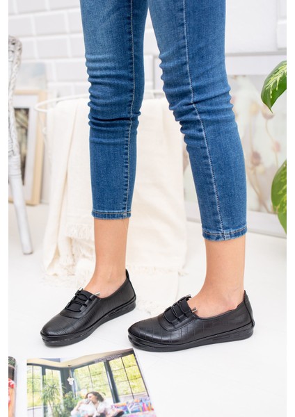 Ortapedik Pedli Siyah Ayakkabı