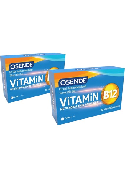 A.Ş. Osende Vitamin B12 30 Tablet x 2 Adet