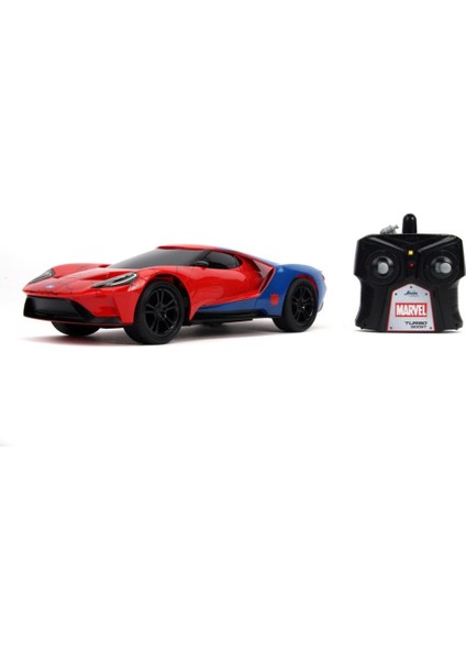 Jada Marvel Örümcek Adam Spider-Man RC 2017 Ford GT 1:16 Uzaktan Kumandalı Araba 226002