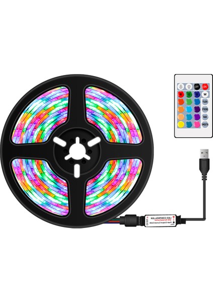 USB Kısılabilir Rgb Renkli Led Ir Uzaktan Kumandalı 2 m Rgb (Yurt Dışından)