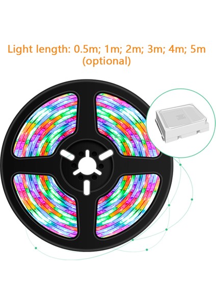USB Kısılabilir Rgb Renkli Led Ir Uzaktan Kumandalı 2 m Rgb (Yurt Dışından)